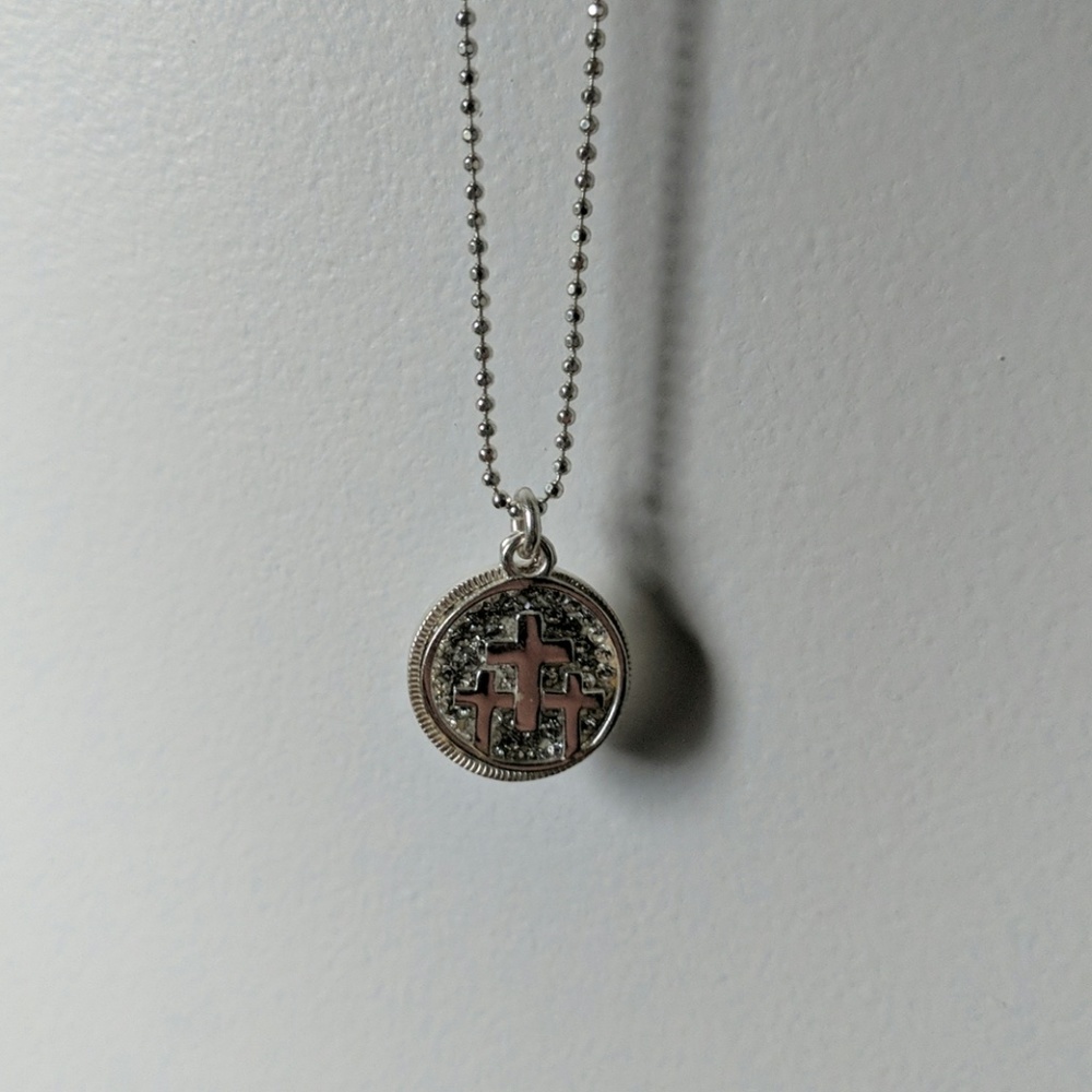 Sorosky and silver 3 cross necklace